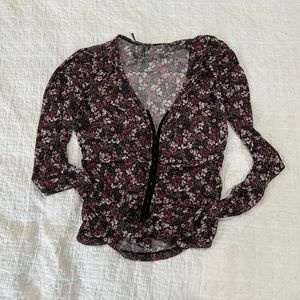 Anthropologie Mesh Floral Overshirt